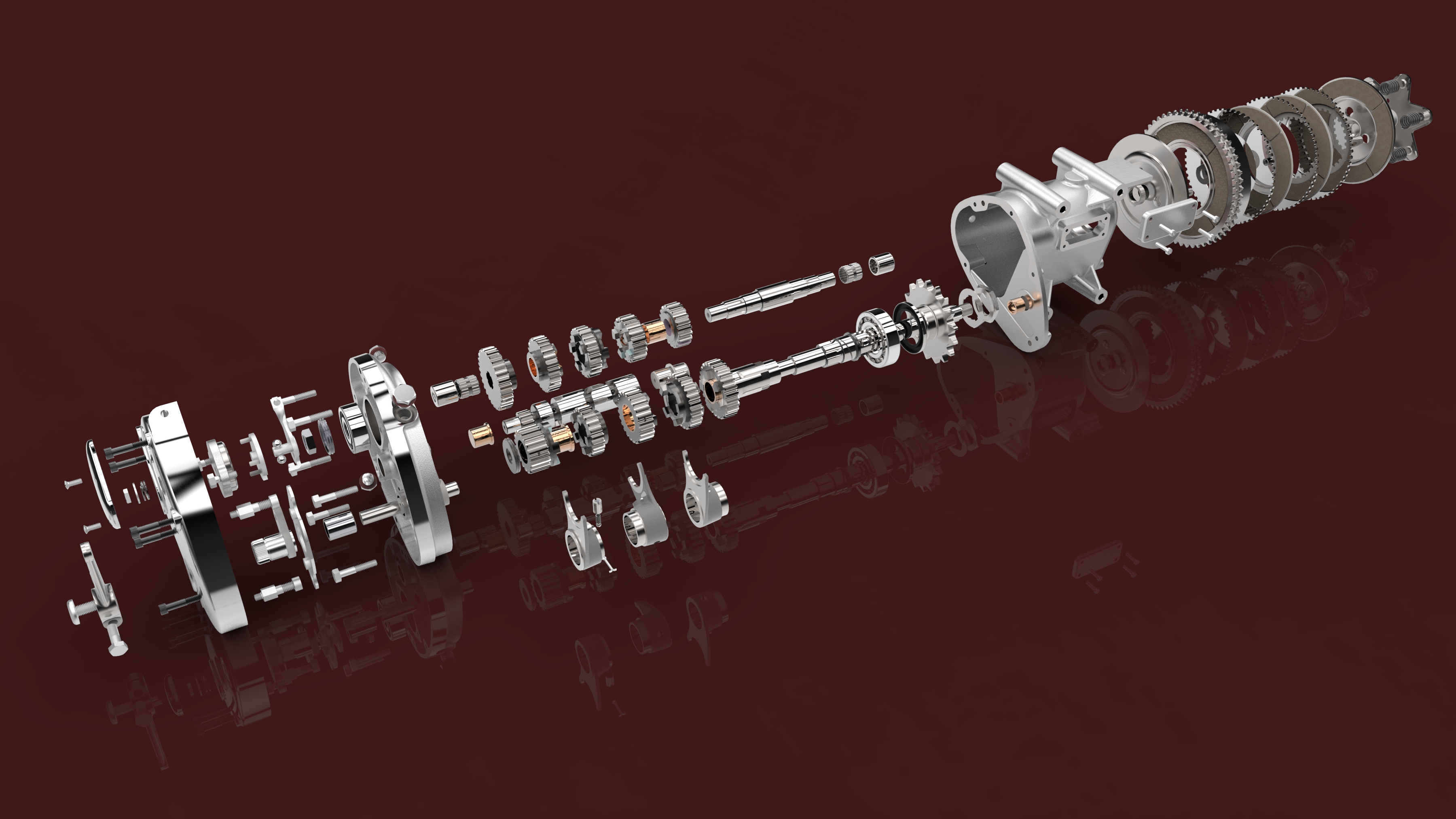 宝贝_Albion 5速度摩托车齿轮箱图纸